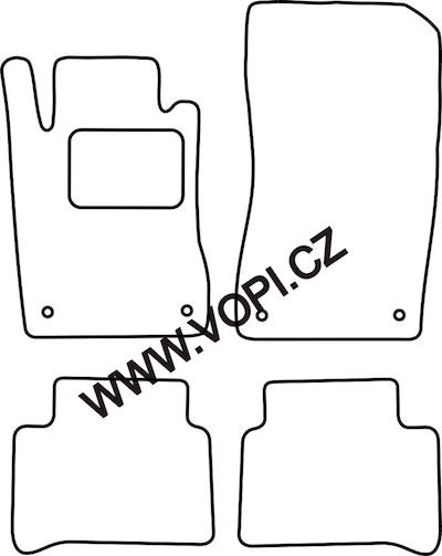 Textil-Autoteppiche Mercedes E W211 sedan/combi 2002 -2009  Royalfit (2950)